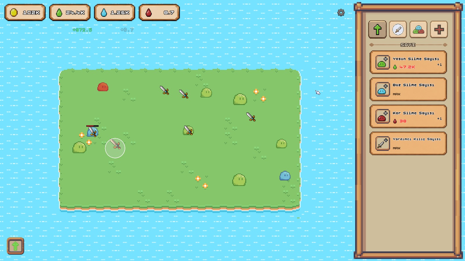 Slidle gameplay